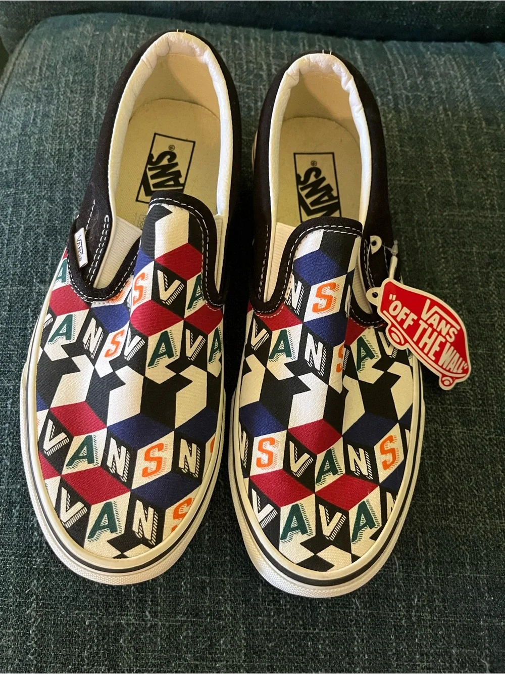Vans Multi-Color Checker Cube Slip-On Loafers